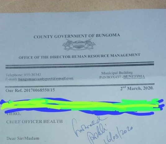 Bungoma County terminates Health worker’s contracts