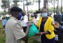 Catherine Wambilianga, Kabuchai MP partner with area MCAs to donate sanitizers