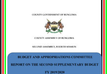 Report on the second Supplementary budget, FY 2019/2020 ~ Bungoma
