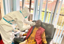 Raila takes COVID-19 test