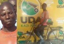 A Hustler cycles 400kms to UDA offices, pickets in protest after failing to beat nomination deadline