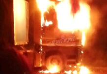 Killer driver survives mob justice after running over two pupils in Bungoma town, Police stonned.